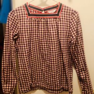 A Brooks Brothers Plaid Blouse